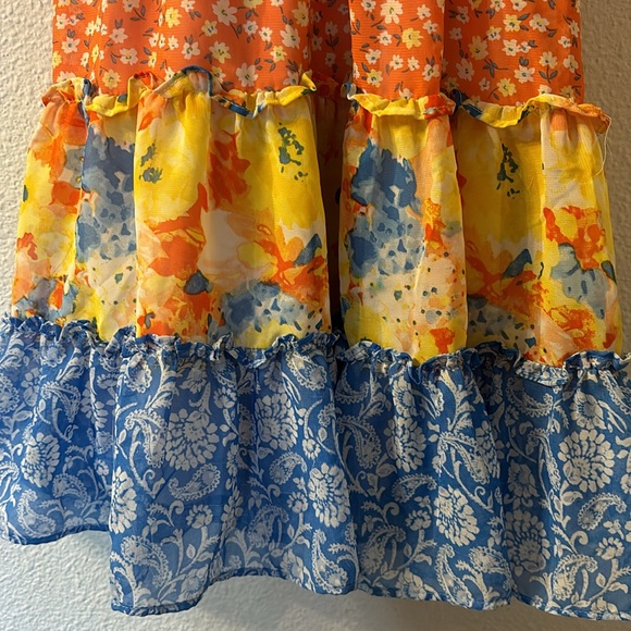 Jona Michelle paisley/ floral multi color dress size 6 - Picture 2 of 6